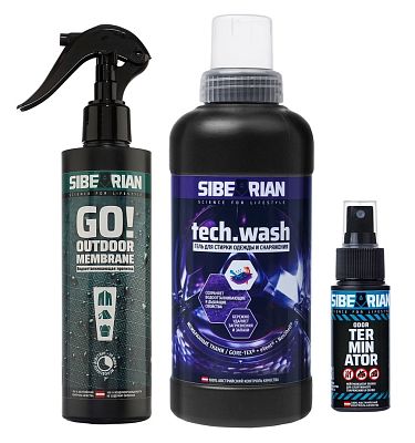 Превью  Набор для ухода за снаряжением SIBEARIAN Alpine Set (Tech Wash + Go + Terminator)